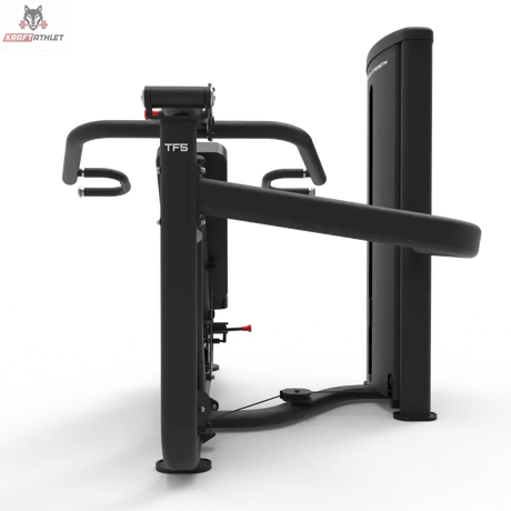Titanium Strength TF5 Multipress von hinten mit Griffen oberhalb der Rückenlehne, schwarz