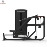 Titanium Strength TF5 Multipress in Schrägansicht mit Gewichtsturm, Führungsschiene und Hebelarm, schwarz