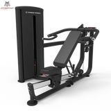 Titanium Strength TF5 Multipress in Seitenansicht mit verstellbarer Rückenlehne und Pressarmen, schwarz