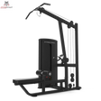 Titanium Strength TF6 Lat Pulldown & Row in Schrägansicht mit Latzugstange, Sitz und Beinpolster, schwarz