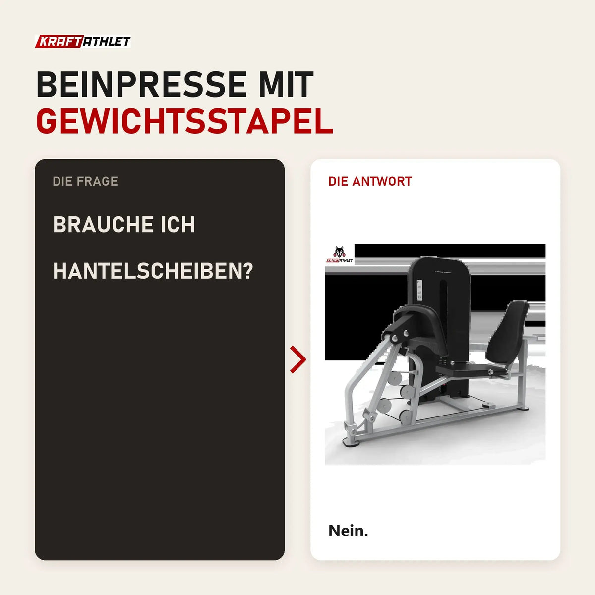 Frage und Antwort zu Titanium Strength TF8 Leg Press: Brauche ich Hantelscheiben?