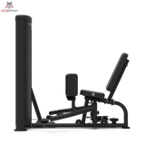 Titanium Strength TF9 Abduktor-Adduktor in Seitenansicht mit geneigter Rückenlehne und Fußrasten
