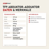 Technische Daten und Merkmale von Titanium Strength TF9 Abduktor-Adduktor als Tabelle
