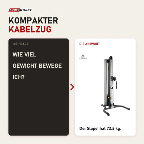 Frage und Antwort zu Titanium Strength THL Kabelzugstation: Wie viel Gewicht bewege ich?