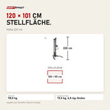 Maßbild Titanium Strength THL Kabelzugstation: Stellfläche 120 × 101 cm, Höhe 220 cm
