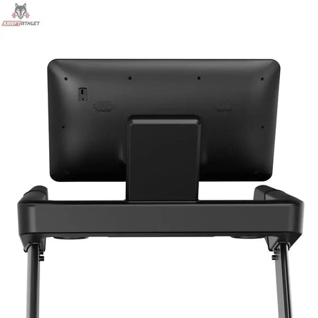 Titanium Strength TM1150T Laufband Pro Series, Rückseite des Touchscreens mit Halterung und Handläufen