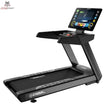 Titanium Strength TM1150T Laufband Pro Series in Schwarz, Schrägansicht mit großem Touchscreen und Lauffläche