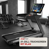 Titanium Strength TM1150T Laufband Pro Series in einem fertig eingerichteten Studio mit dunklen Wänden und Gummiboden