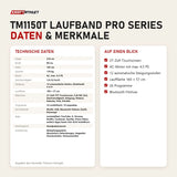 Technische Daten und Merkmale von Titanium Strength TM1150T Laufband Pro Series als Tabelle