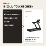 Frage und Antwort zu Titanium Strength TM900 TFT Laufband mit 16-Zoll-Touchscreen: Können mehrere Personen ihre Daten speichern?