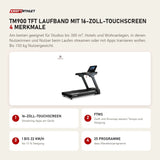 Titanium Strength TM900 TFT Laufband mit 16-Zoll-Touchscreen mit 4 Merkmalen: 16-Zoll-Touchscreen, FTMS, 1 bis 22 km/h, 25 Programme
