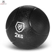 Titanium Strength TMB Medizinbälle: schwarzer 2-kg-Ball mit strukturierter Oberfläche und Logo