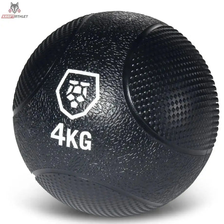 Titanium Strength TMB Medizinbälle: schwarzer 4-kg-Ball mit strukturierter Oberfläche, Nahansicht