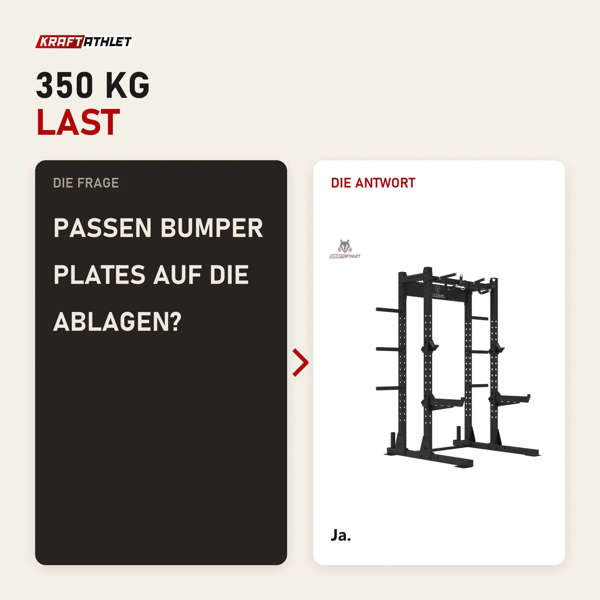 Frage und Antwort zu Titanium Strength Half Rack TR60: Passen Bumper Plates auf die Ablagen?