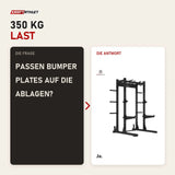 Frage und Antwort zu Titanium Strength Half Rack TR60: Passen Bumper Plates auf die Ablagen?