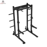 Titanium Strength Half Rack TR60 – Schrägansicht von rechts mit Klimmzugstange