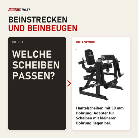 Frage und Antwort zu Titanium Strength ULXC Unilaterale Beinstreck- und Beinbeugemaschine: Welche Scheiben passen?