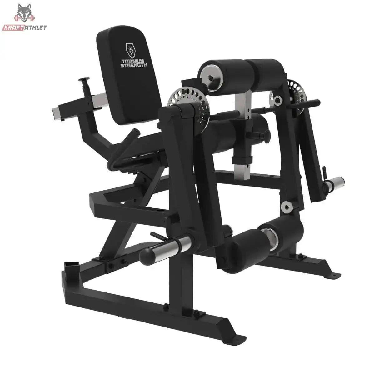 Titanium Strength ULXC Unilaterale Beinstreck- und Beinbeugemaschine, Frontalansicht