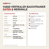 Technische Daten und Merkmale von Titanium Strength VAB60 Vertikaler Bauchtrainer als Tabelle