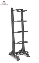Titanium Strength Vertikales Rack für Sandbags leer in Schrägansicht mit fünf Ablagen, schwarz