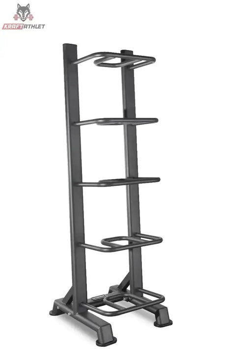 Titanium Strength Vertikales Rack für Sandbags leer in Schrägansicht mit fünf Ablagen, schwarz