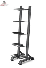 Titanium Strength Vertikales Rack für Sandbags leer in Seitenansicht mit gestuften Ablagen