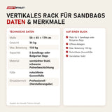 Technische Daten und Merkmale von Titanium Strength Vertikales Rack für Sandbags als Tabelle