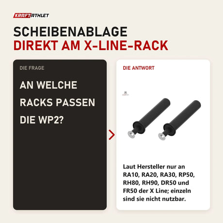 Frage und Antwort zu Titanium Strength WP2 Weight Plate Pegs X Line: An welche Racks passen die WP2?