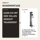 Frage und Antwort zu Titanium Strength WT200 Wandmontierte Seilzugstation: Kann ich mit dem vollen Gewicht trainieren?