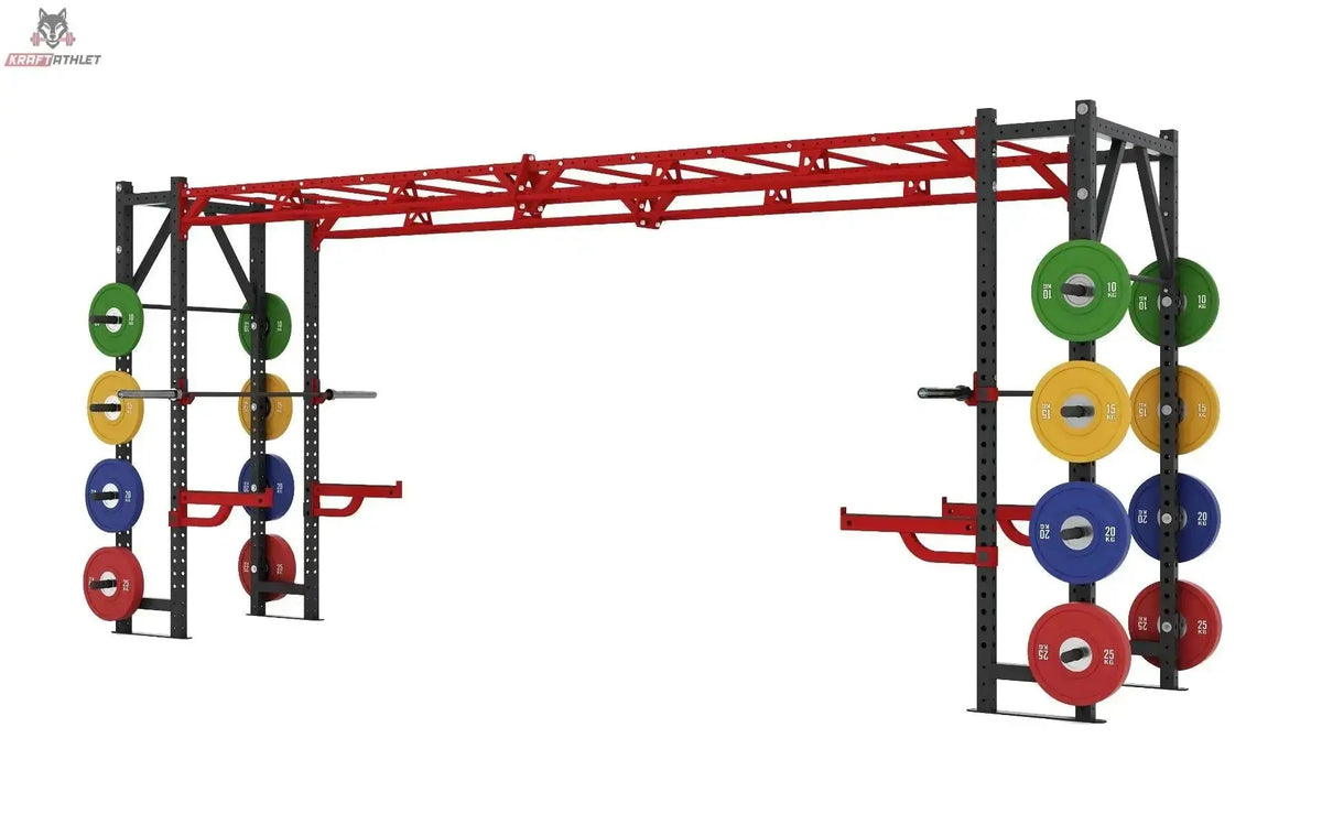 Titanium Strength X Line Athletic Bridge Rack DR50, Ansicht von der anderen Seite mit Scheibenhaltern