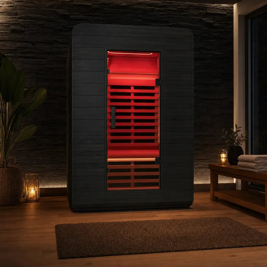 Ultimate Lux Full-Spectrum Infrarot-Sauna mit Rotlicht im Heim-Spa