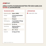 Technische Daten und Lieferumfang von Younix Ankle Cuffs Fußmanschetten für den Kabelzug als Tabelle