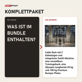 Frage und Antwort zu Younix Cable Rack Smith Bundle Komplettpaket mit Smith Machine: Was ist im Bundle enthalten?