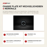 Younix Change Plate Kit Wechselscheiben mit 4 Merkmalen: Vier Wechselscheiben, Toleranz ± 10 g, Für Olympia-Langhanteln, Gummibeschichtung matt
