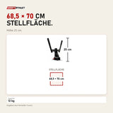 Maßbild Younix Dip Horns 2.0 Dip-Aufsatz fürs Rack: Stellfläche 68,5 × 70 cm, Höhe 25 cm
