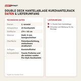 Technische Daten und Lieferumfang von Younix Double Deck Hantelablage Kurzhantelrack als Tabelle