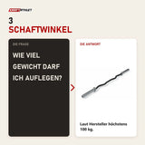 Frage und Antwort zu Younix EZ Bar Curl-Stange: Wie viel Gewicht darf ich auflegen?