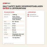 Technische Daten und Lieferumfang von Younix Half Safety Bars Sicherheitsablagen als Tabelle