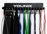 Younix Multiuse Hanger Zubehörhalter, Wandhalter mit Gürteln und Widerstandsbändern, heller Grund