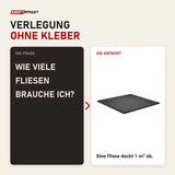 Frage und Antwort zu Younix Performance Interlocking Tiles Bodenfliese: Wie viele Fliesen brauche ich?