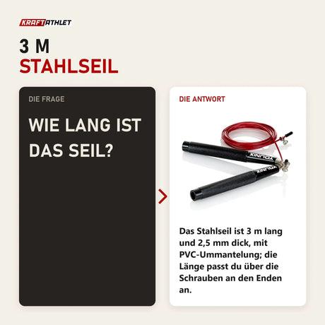 Frage und Antwort zu Younix Skill Rope Springseil: Wie lang ist das Seil?