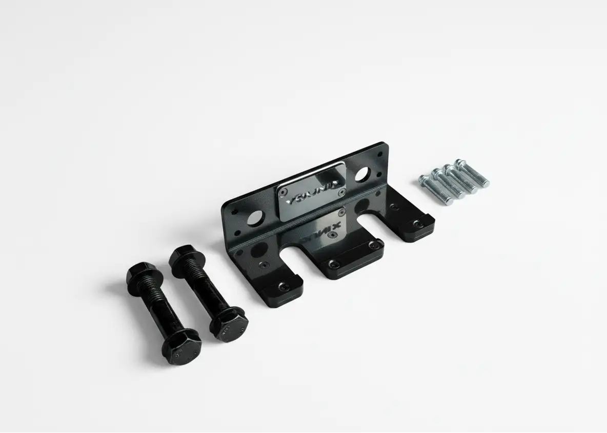 Younix Vertical 2 Bar Hanger Langhantel-Halter, Lieferumfang mit Schrauben vor hellem Hintergrund