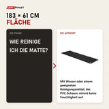 Frage und Antwort zu Younix Workout Mat Trainingsmatte: Wie reinige ich die Matte?