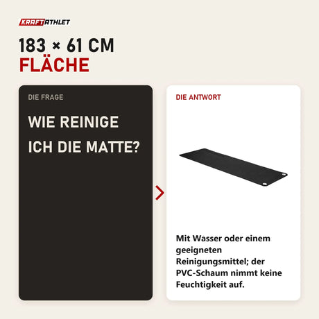 Frage und Antwort zu Younix Workout Mat Trainingsmatte: Wie reinige ich die Matte?